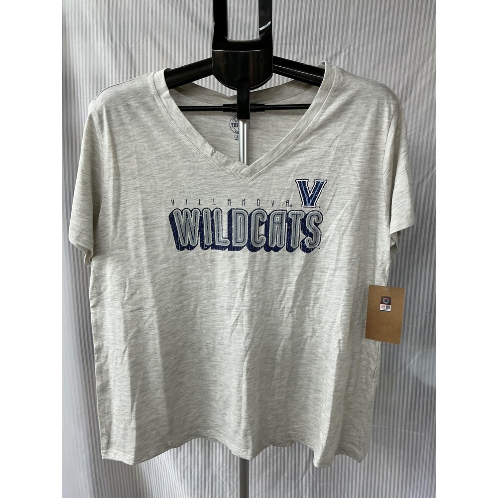 Rivalry Threads Villanova Wildcats V-Neck Graphic T-Shirt Heather Grey XL‎ 16/18